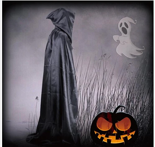COLDKER капюшон с капюшоном 4 цвета средневековый плащ для мытья полов бог смерти костюм для тематической вечеринки Хэллоуин нарядное платье