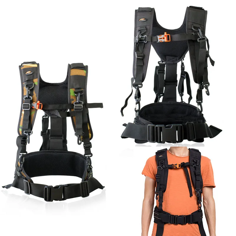 

New Multi-function Dual Shoulder Strap with Waist Strap Belt for Canon Nikon Sony DSLR Cameras Lens Bag Tripod Accessories