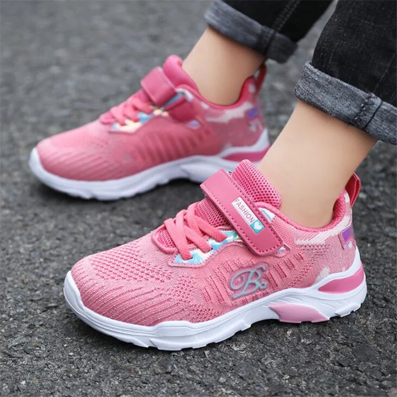 kids shoes Spring autumn breathable sneakers for child Fashion pink Boy girl casual shoes Large size 26-38 N290