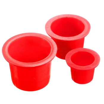 

100 x Red PE Tattoo Ink Cups Caps Holder Pigment Supplies