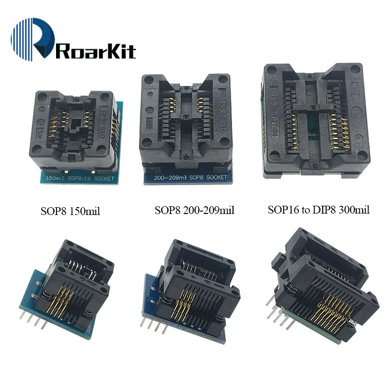 SOP16 для DIP8 адаптер+ SOP8 150mil 200mil 208mil 209mil розетка подходит для EZP2010 EZP2013 CH341A TL866CS TL866A программист