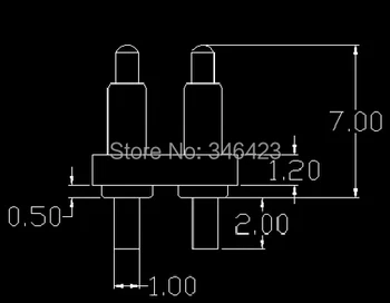 

[PR] pogo pin connector 2PIN POGO PIN inserted plate welding Free Shipping