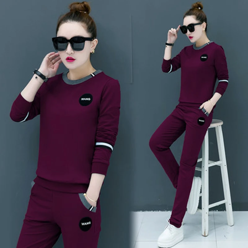 Women's 2 Piece Set Tracksuits for women Tops and Trousers Long Sleeve Sweatshirt Sporting Suit Female Plus Size Pants Suit Women's Sets