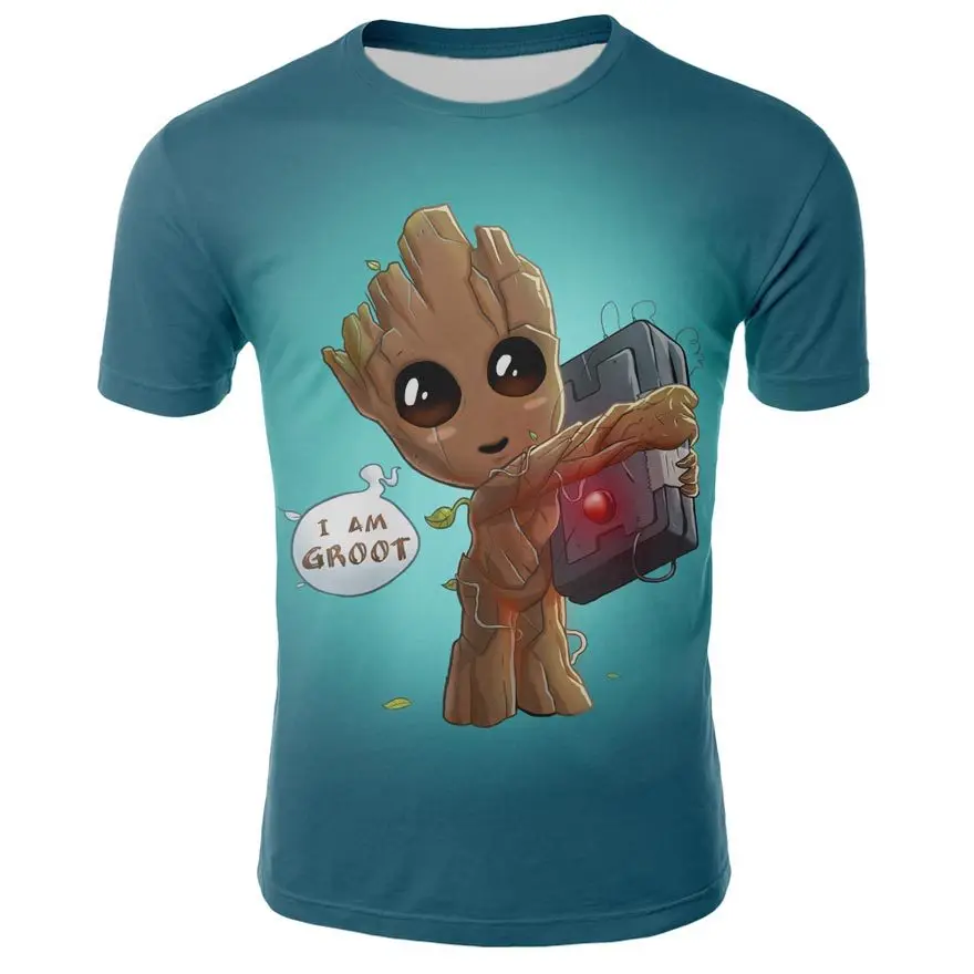 Groot футболки для мужчин унисекс X planet monarch Bounty Hunter топы супергерой фильм аниме