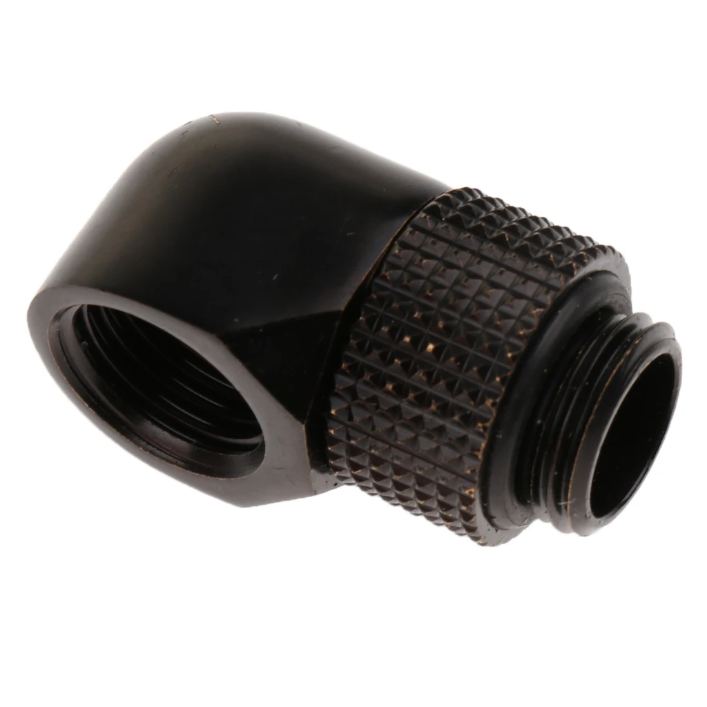 G1/4 Inch Rotary Multi-Link Adapter Fitting for Water Cooling System Black