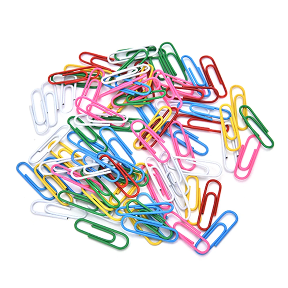 80Pcs Kawaii Clip Assorted Mixed Colored Cute Paper Clips For Office School Study Stationery Decorative Accessories Sutdent Gift