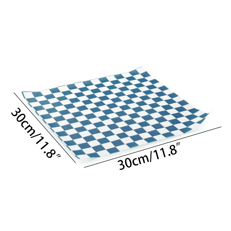 250–500PCS Checkered Food Wax Paper Sheets 12x12 Inch Grease Resistant Deli Wrap and Ba... - SKU FWPS1606 - UGI Packaging