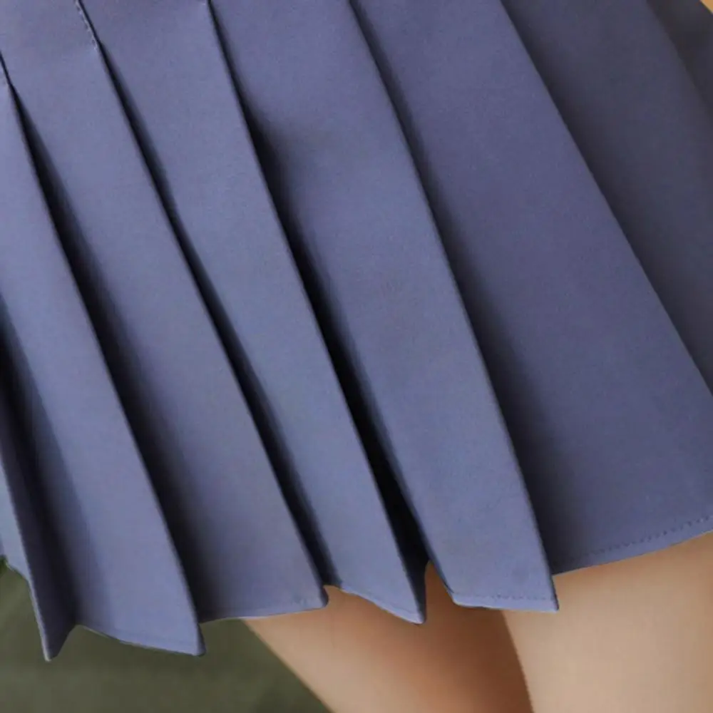 Плиссированная мини-юбка с завышенной талией для девочек и женщин, повседневная юбка для теннисной формы, модная Однотонная юбка mujer Vogue, Прямая поставка#0710
