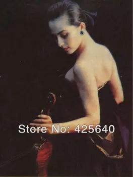 

Chen Yifei Music Series Oil painting on canvas hight Quality Hand-painted Painting