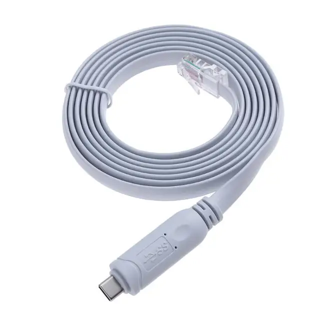 ALLOYSEED 1.8M USB C Type C to Rj45 Cisco Console Cable FT232R chip