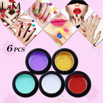 

6pcs Lvmay Beauty Nail Polish China Factory Soak Off Pure Color UV/LED Gel Polish For Nail Free Shipping