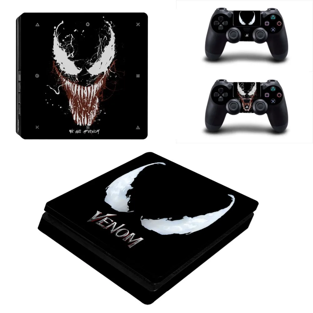 

VENOM Skin For Playstation 4 PS4 Slim Custom Design Sticker for Console Controller Cover Play station 4 SLIM Vinyl Decals