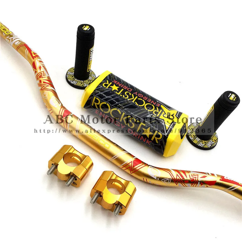 Руль и Грипсы 1 1/8 &quotдля мотокросса велосипед для MX EXC CRF YZF250 KLX RMZ 28 мм|fat bar 28mm