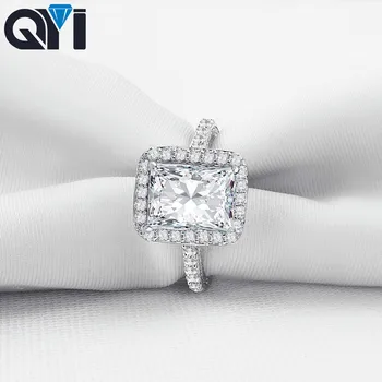 

QYI 925 Sterling Silver 3 ct Luxury Rings Women Engagement Jewelry Sona Simulated Diamond Wedding Rings Gift