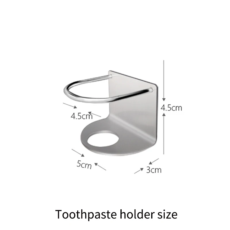1 шт. держатель для зубной щетки стеллаж для хранения из нержавеющей стали настенный Регулируемый для ванной комнаты без ударов клей