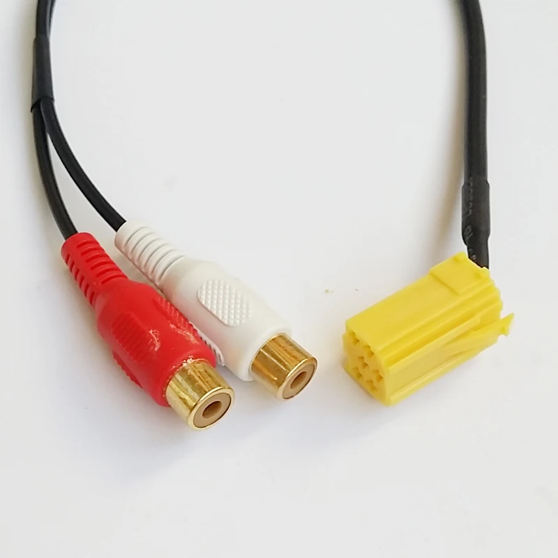Biurlink автомобильный 6 контактный разъем ISO для замены CD на 2RCA аудио интерфейс AUX
