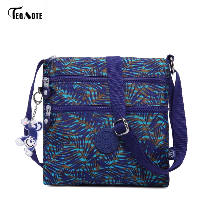 TEGAOTE, известный бренд, мультяшная нейлоновая сумка, повседневные сумки-мессенджеры, женская сумка на плечо, водонепроницаемая пляжная сумка