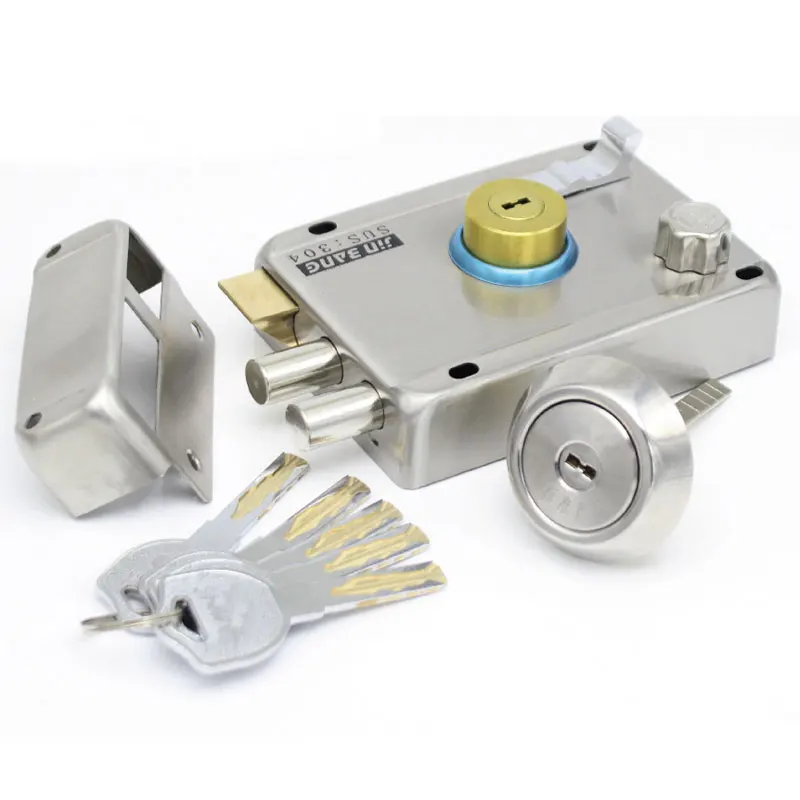 Old fashioned Anti theft Door Lock Stainless Steel Gate Lock for Iron