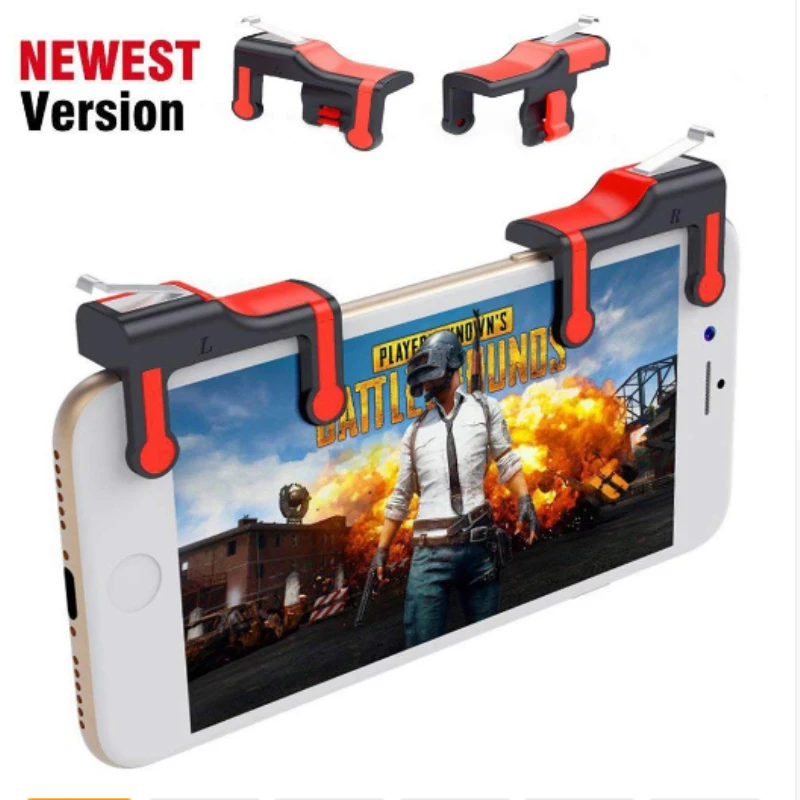 Koop Universele Game Trigger Fire Knop Telefoon Mobiele Joystick Game L1 R1 Shooter Controller voor iPhone LG PUBG Messen Survival Regels