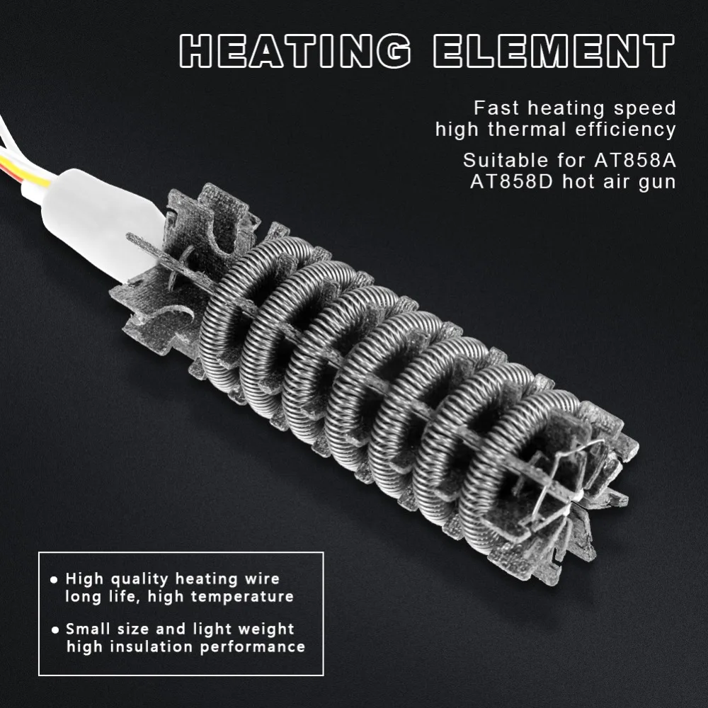 1 шт. нагревательный элемент 220 В горячий воздушный пистолет Нагревательный элемент сердечник для AT858A AT858D горячий воздушный пистолет замена 4 провода