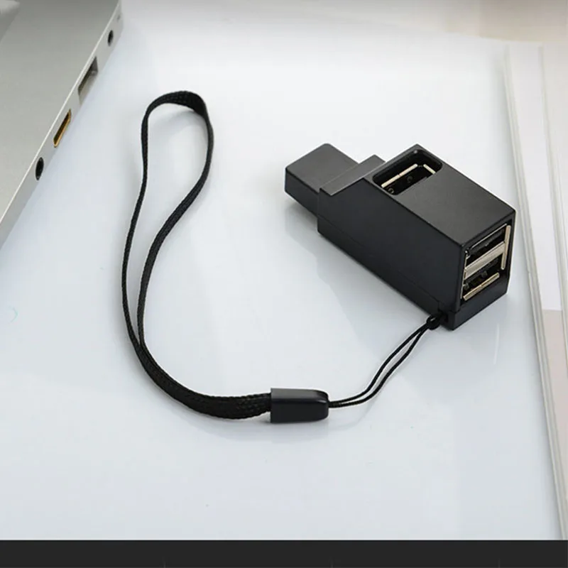 Rovtop Mini USB 3,0/2,0 концентратор 3 порта Портативный usb-хаб 480 Мбит/с высокоскоростной тонкий хаб USB разветвитель черный для использования в ноутбуке