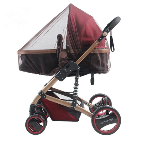 Детская коляска с москитной сеткой и сеткой от насекомых, безопасная сетка для детской кроватки, детская Автомобильная москитная сетка, уличная защита - Цвет: Коричневый