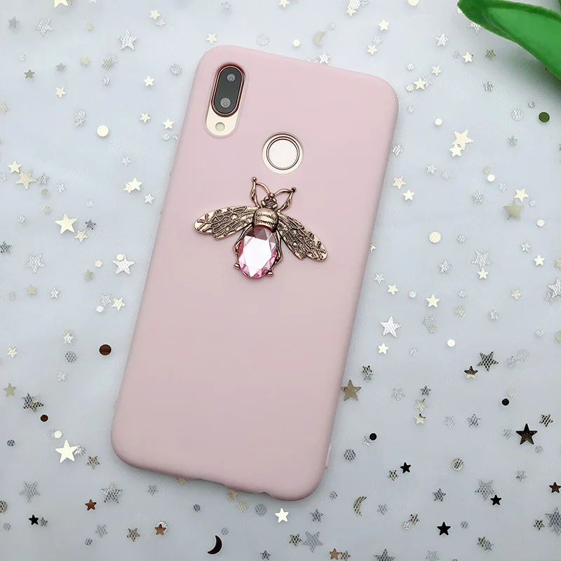 Candy Bee Мягкий матовый ТПУ чехол для samsung Galaxy S10 lite S9 S8 A7 A10 A20 A30 A40 A50 A60 A70 J4 J6 A6 A8 плюс M10 M20 M30 - Цвет: Light Pink Bee