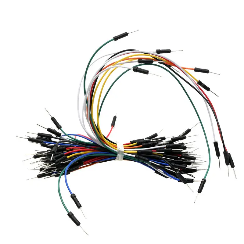 65x male to male solderless flexible breadboard jumper cable wires for arduin XC