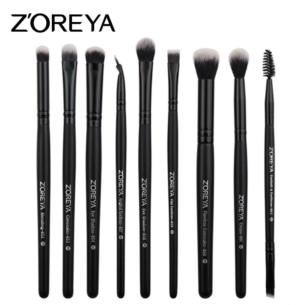 

ZOREYA 9pcs/set Makeup Brushes Sets for Eye Powder Blending Blusher Make Up Brush Eyeshadow Makeup Cosmetic Tool Kits Maquiagem
