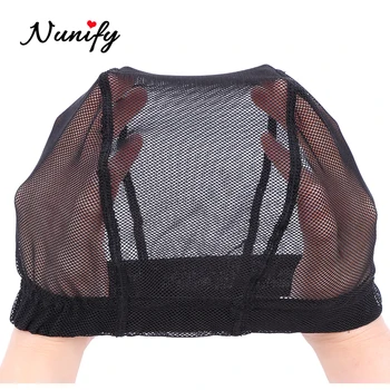 

Light Weight Soft Wigs Cap Black Breathable Wig Making Caps Elastic Free Size Braided Wig Cap Hair Weaving Net Mesh Dome Cap