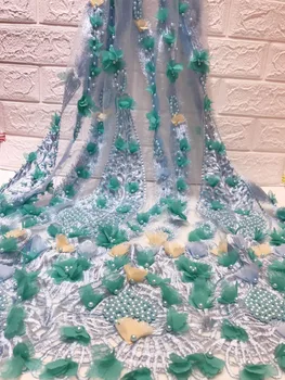 

2019 Latest French Nigerian Laces Fabrics High Quality Tulle African Laces Fabric Wedding African French Tulle Lace