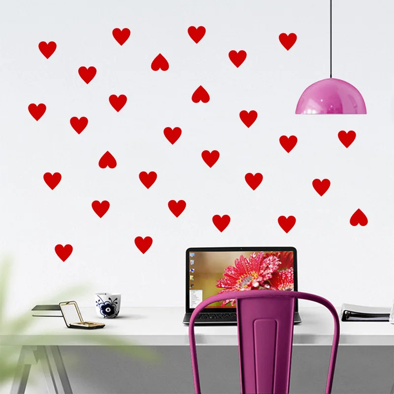 DIY Little Hearts Wall Stickers Living Room Bedroom Nursery Love Heart