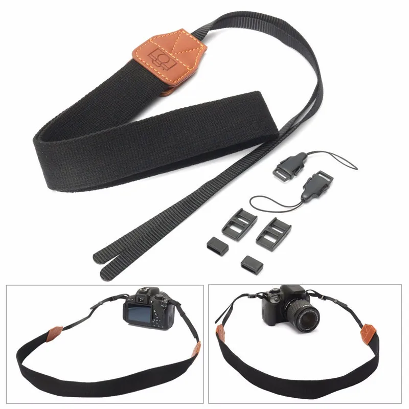 Leory Hot Nylon Leather Dslr Shoulder Neck Camera Strap Belt For Canon For Nikon For Sony