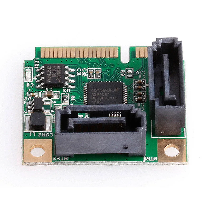 Мини PCIe PCI-Express до 2 Порты SATA 3,0 III 6 ГБ/сек. расширения один чип-карта-L059 Новый горячий