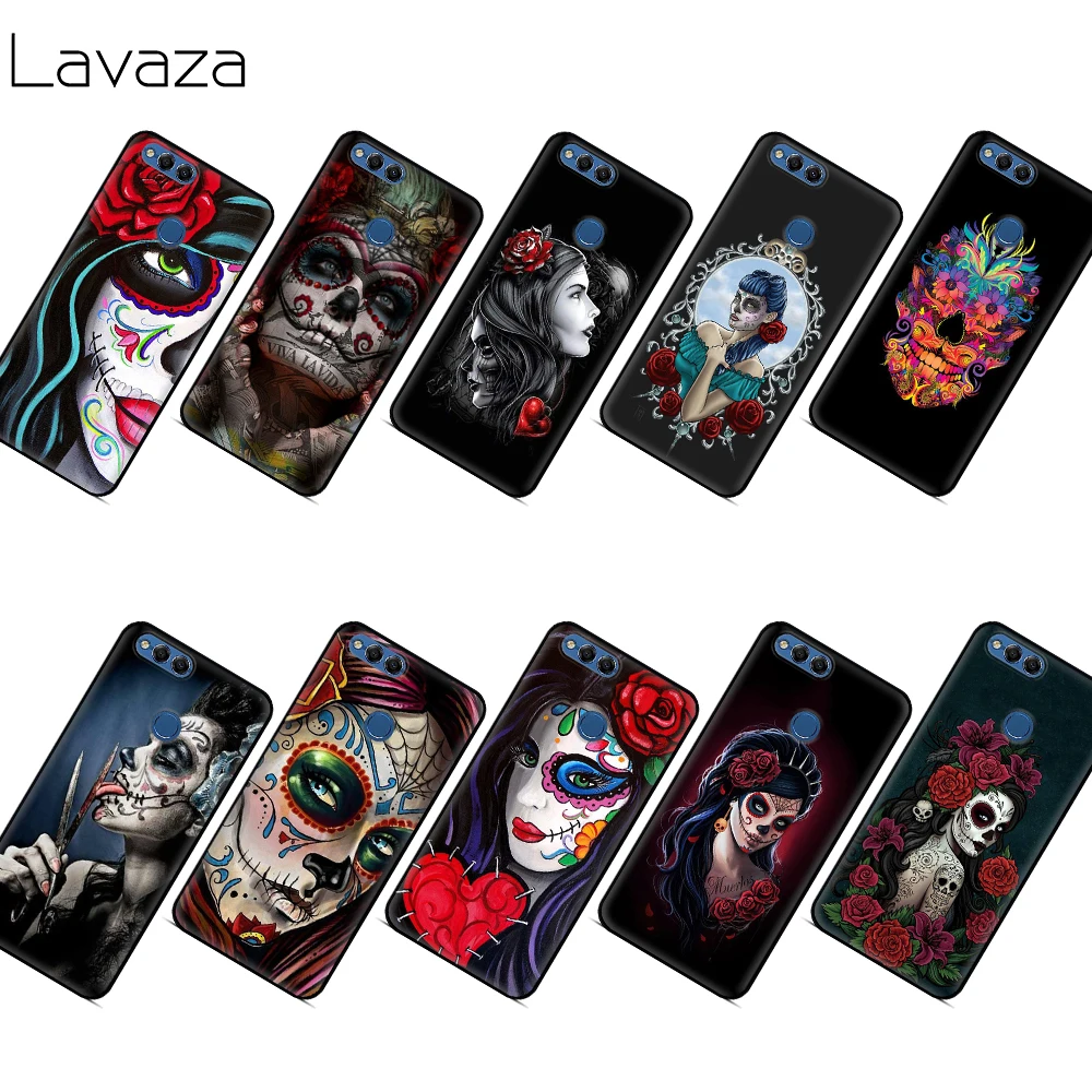 

Lavaza Mexican Skull Girl Case for Honor Mate 10 20 6a 7a 7c 7x 8 8C 8x 9 Lite Pro Y6 2018 Prime