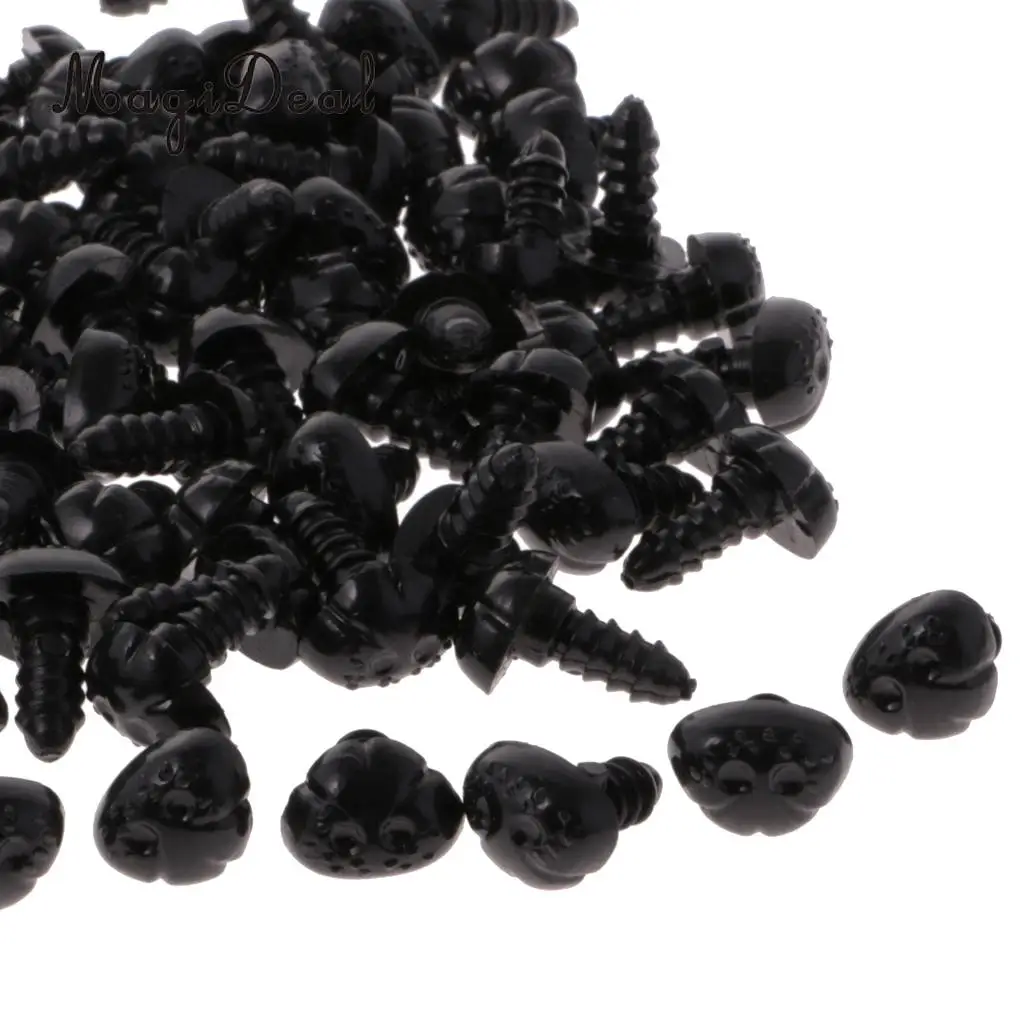 300 Pieces Black Plastic Plush Animal Dog Safety Noses for Teddy Bears Soft Toys Dolls DIY Craft Accessories