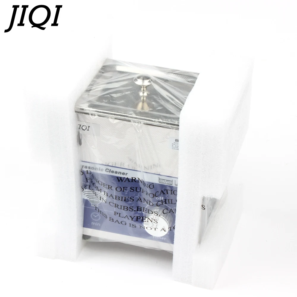 Online JIQI 700ml edelstahl Ultraschall reiniger timer Bad Digitale Ultraschall Welle reinigung tank für münzen Nagel reinigung werkzeug teil