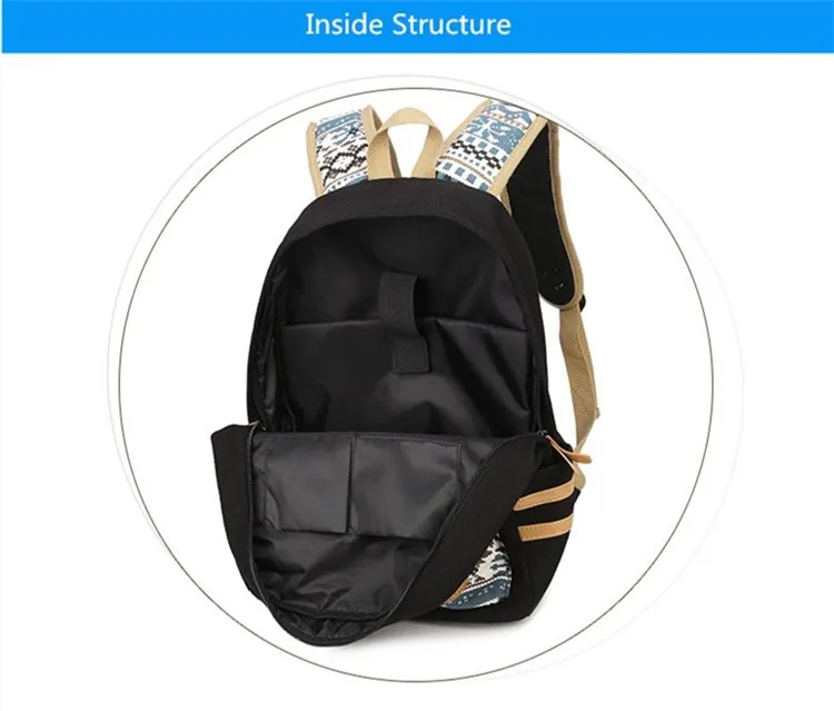 Школьный рюкзак FengDong 3 шт./компл. в винтажном стиле; Цвет Черный; школьный рюкзак для девочек холст рюкзак Детская Книга сумка школьные рюкзаки для девочек брюки-карандаш для девочек Сумка