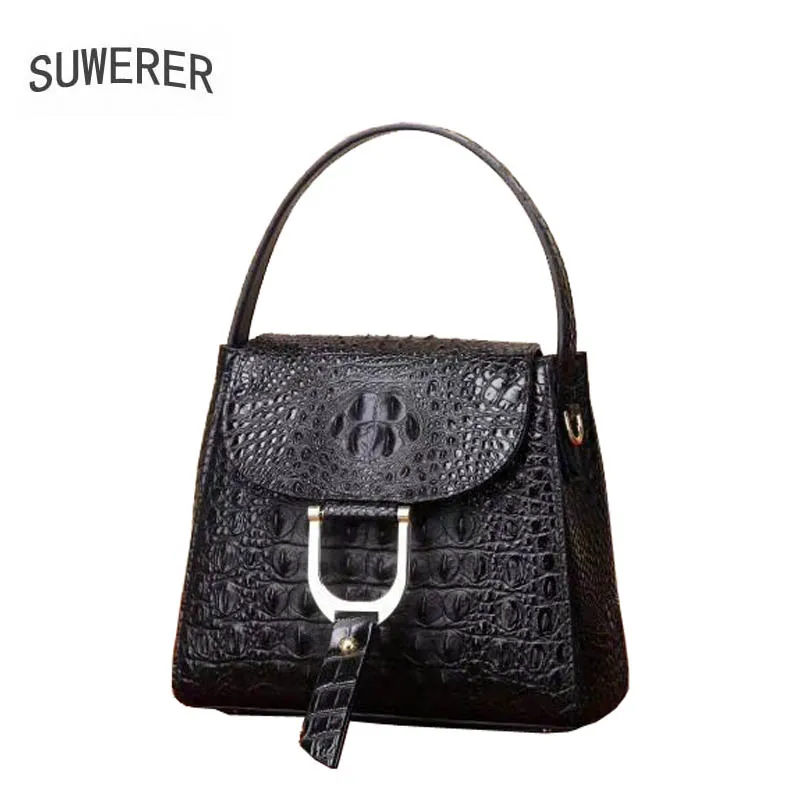 

SUWERER2018 new luxury fashion high-grade leather crocodile pattern 100% high-quality shoulder bag brand-name products
