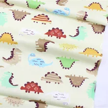 1622990, 50 см* 150 см сатиновая ткань с принтом динозавра из мультфильма, ткань, аксессуары для одежды, материалы ручной работы