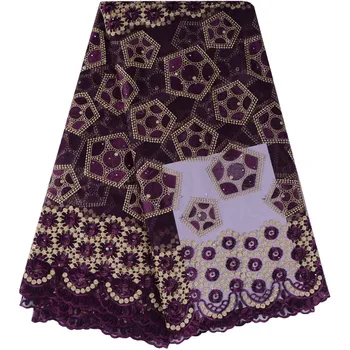 

Embroidery Mesh Tulle Lace Fabric With Stones High Quality Fashion African French Net Lace Fabric For Party Dress A860