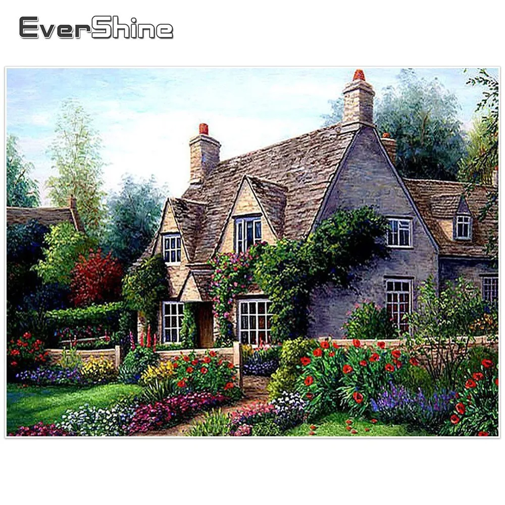 

EverShine DIY Diamond Embroidery Cross Stitch Scenic Diamond Mosaic Sale Diamond Painting Full Square Landscape Children's Gifts