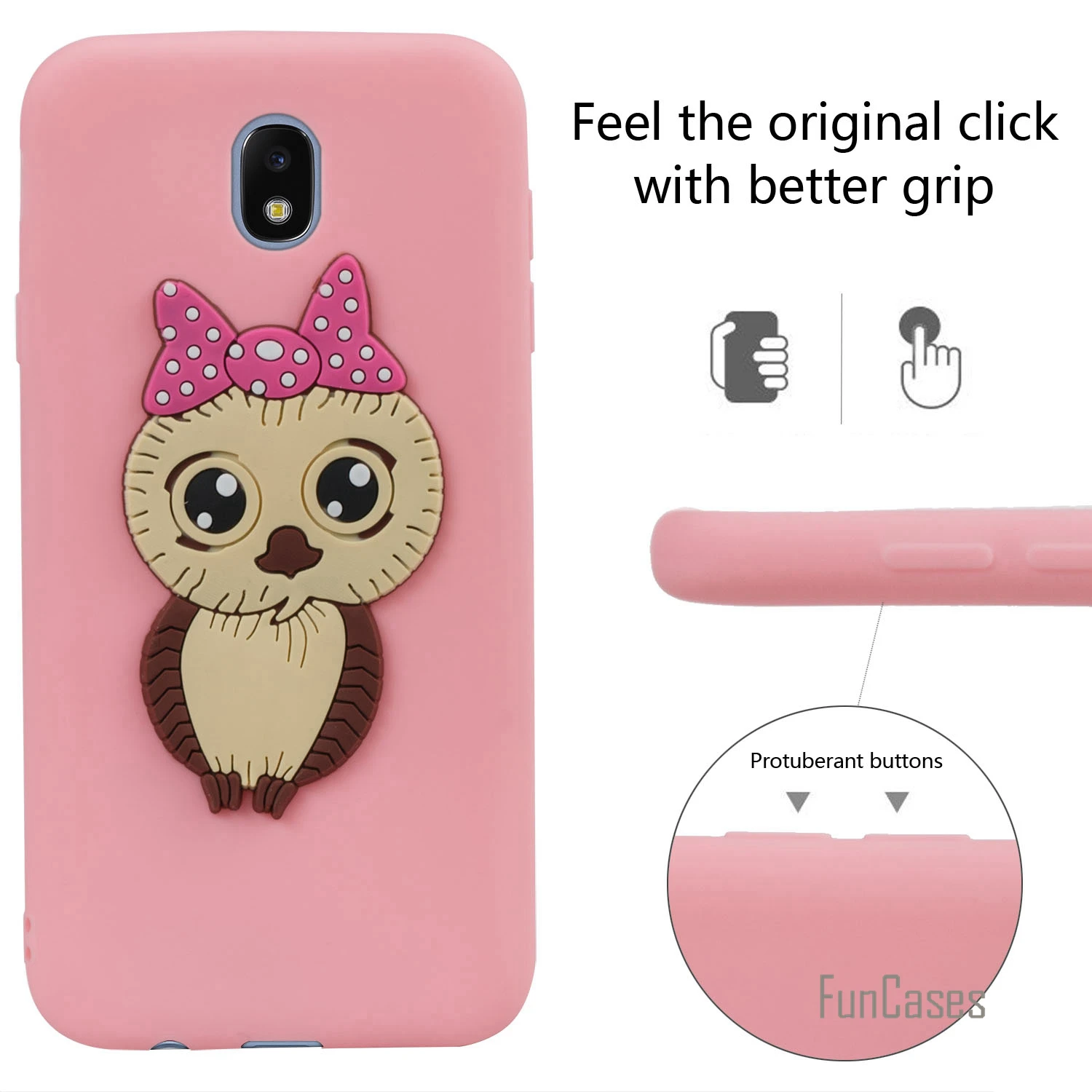 Cute Owl Case sFor Coque Samsung J730 European version Soft Silicone Cover Casa Cellphone Case Samsung Galaxy J7 2017 EU version