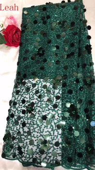 

stock 5yards/bag BH12# 6 colors embroidered sequins 3D flowers DIY beads luxury French fabric used for wedding dresses