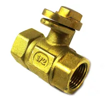 1/2 3/4 1 Двухсекционный латунный шаровой клапан с замком прямой мужской резьбовой медный клапан