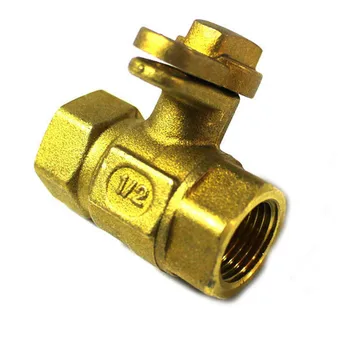 

1/2 3/4 1 Two-piece brass Ball Valve with lock Straight male Threaded copper valve