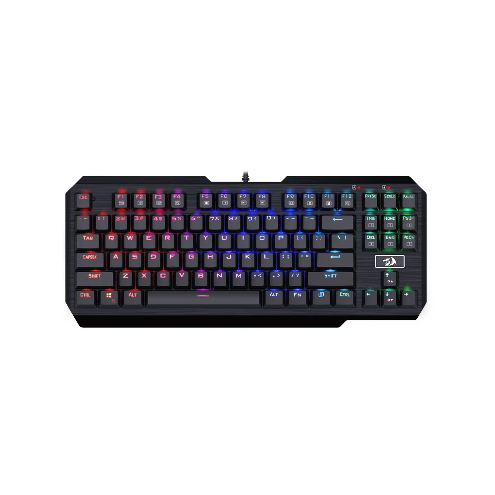 Redragon USAS K553 LED RGB Backlit 87 keys Anti-ghosting Mechanical Gaming Keyboard for Gamer