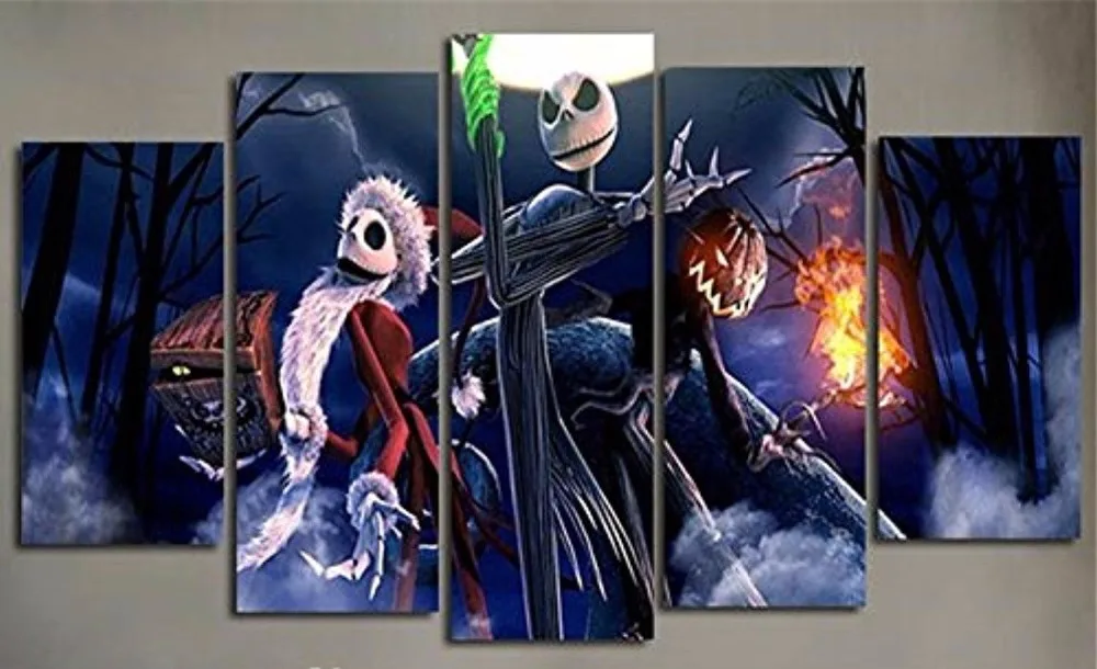 

Printed nightmare before christmas Painting Canvas Print room decor print picture canvas decoration Free shipping framed HX-050