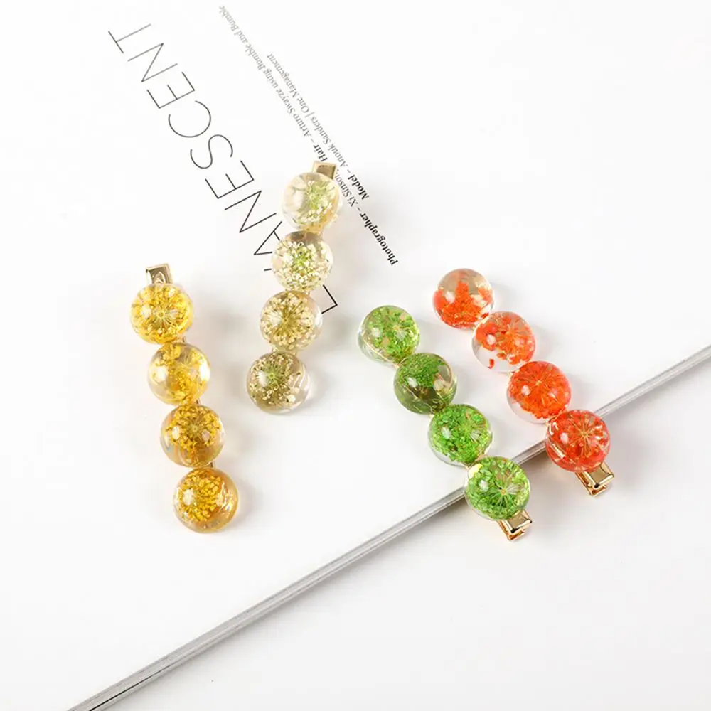 

1pcs Korean Fashion fresh resin flower hairpin headwear simple word clip duckbill clip side clip Hair Beauty Styling Tools