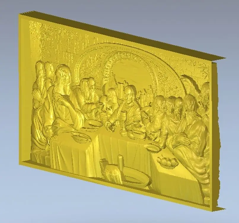 Тайная вечеря христианский Иисус 3d STL модели, используемые для ЧПУ artcam 3d рельефная модель 17,3 MB